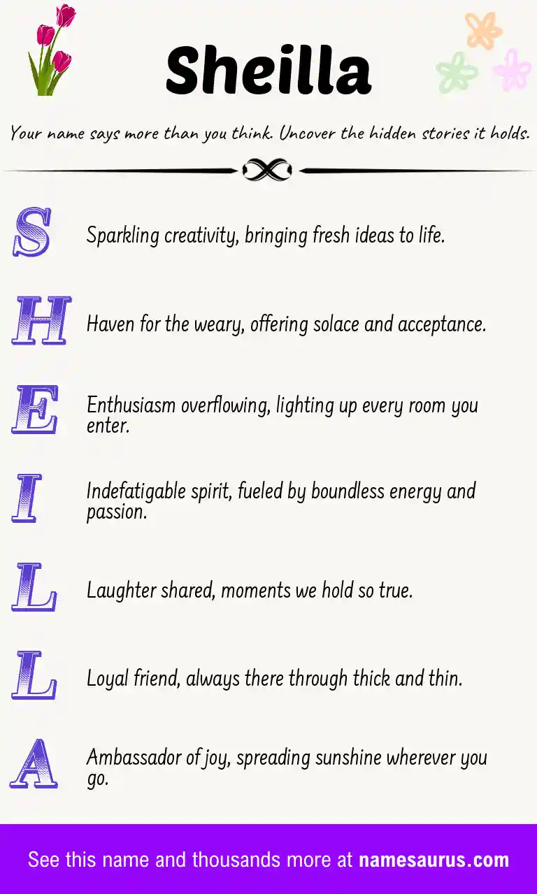 Acrostic poem about Sheilla.