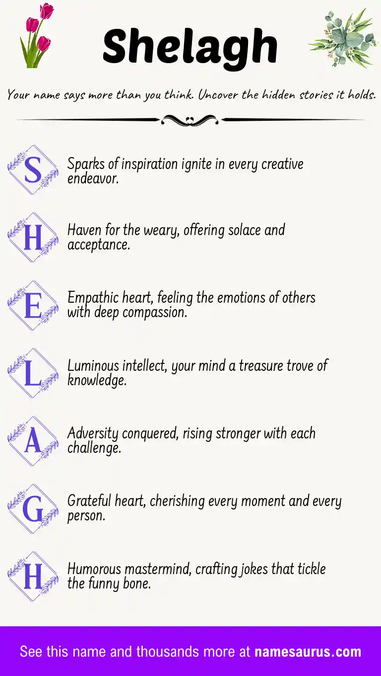 Acrostic poem about Shelagh.