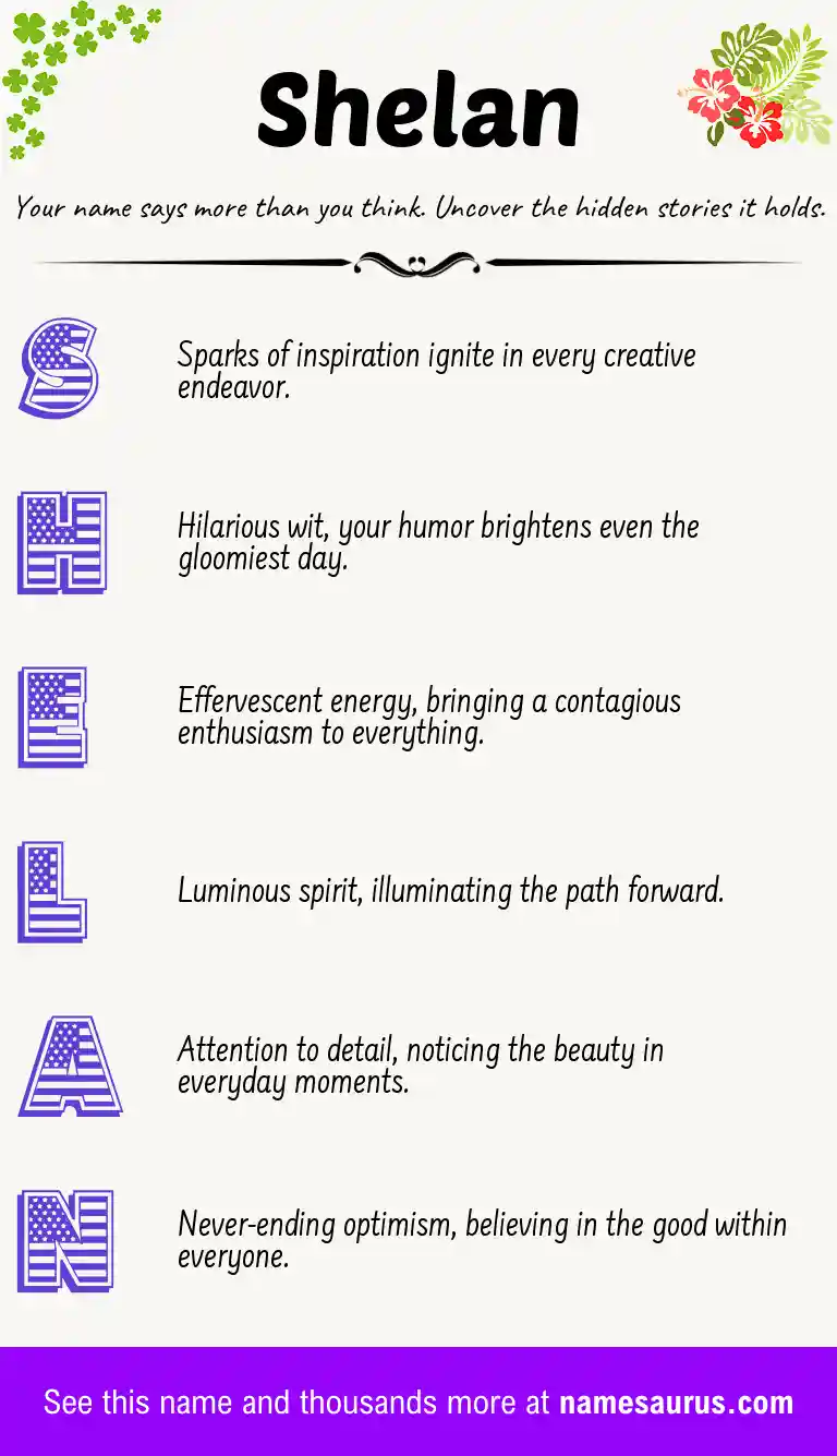Acrostic poem about Shelan.