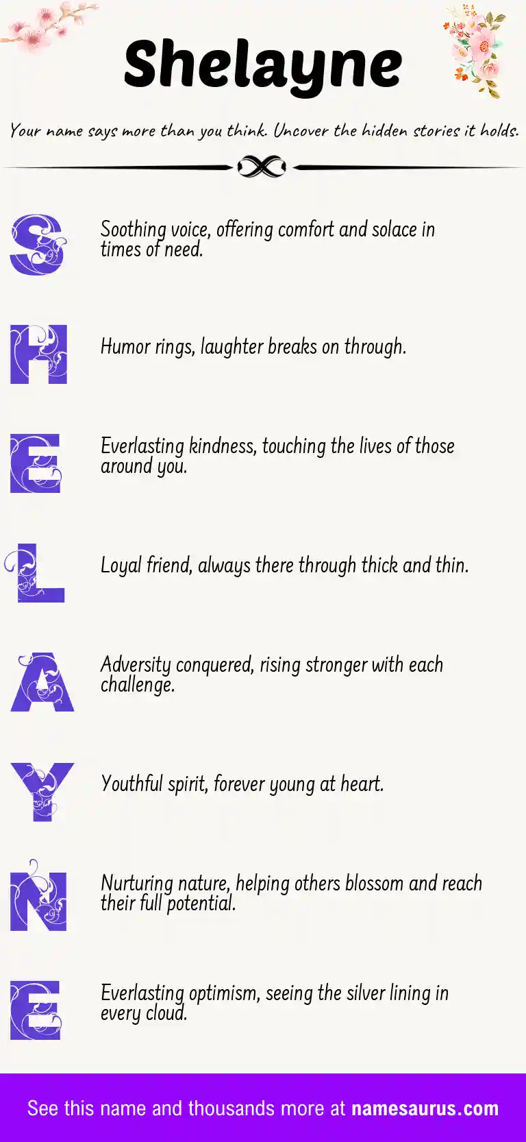 Acrostic poem about Shelayne.