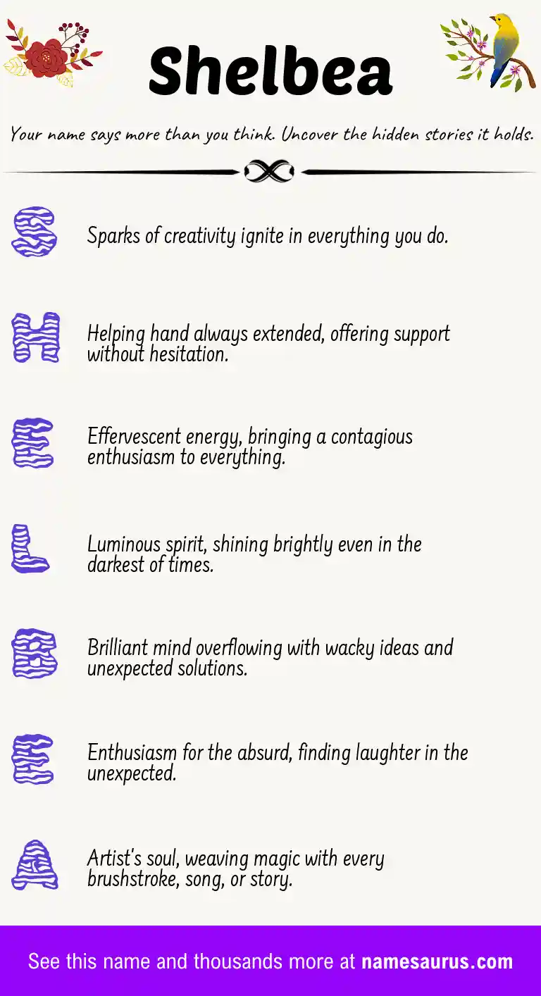 Acrostic poem about Shelbea.