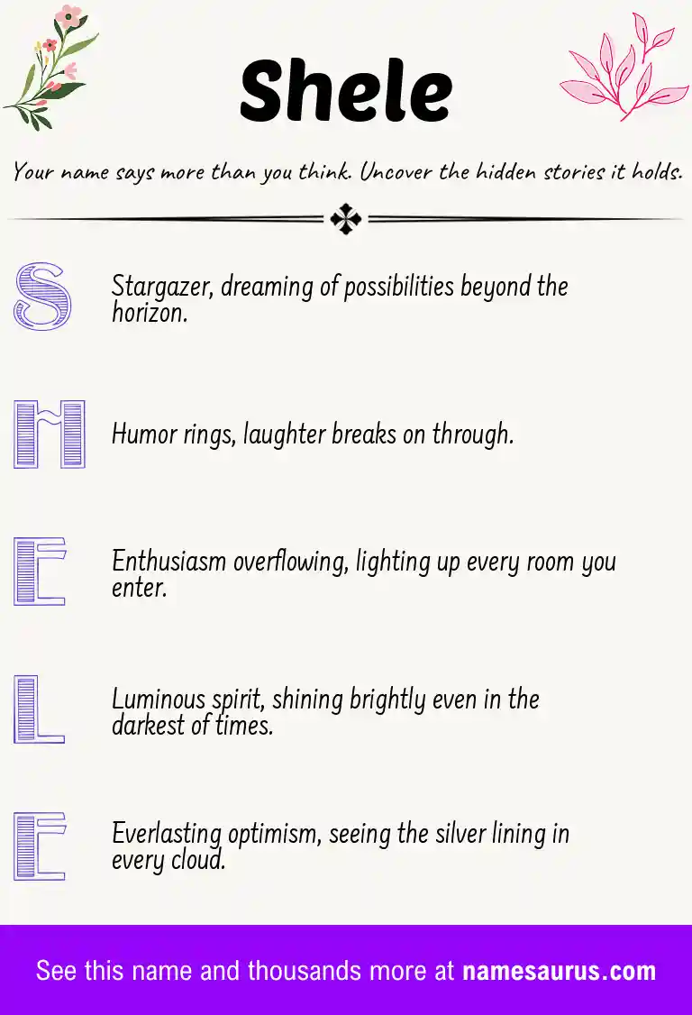 Acrostic poem about Shele.