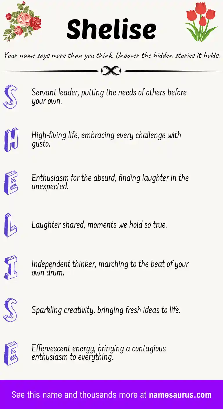 Acrostic poem about Shelise.