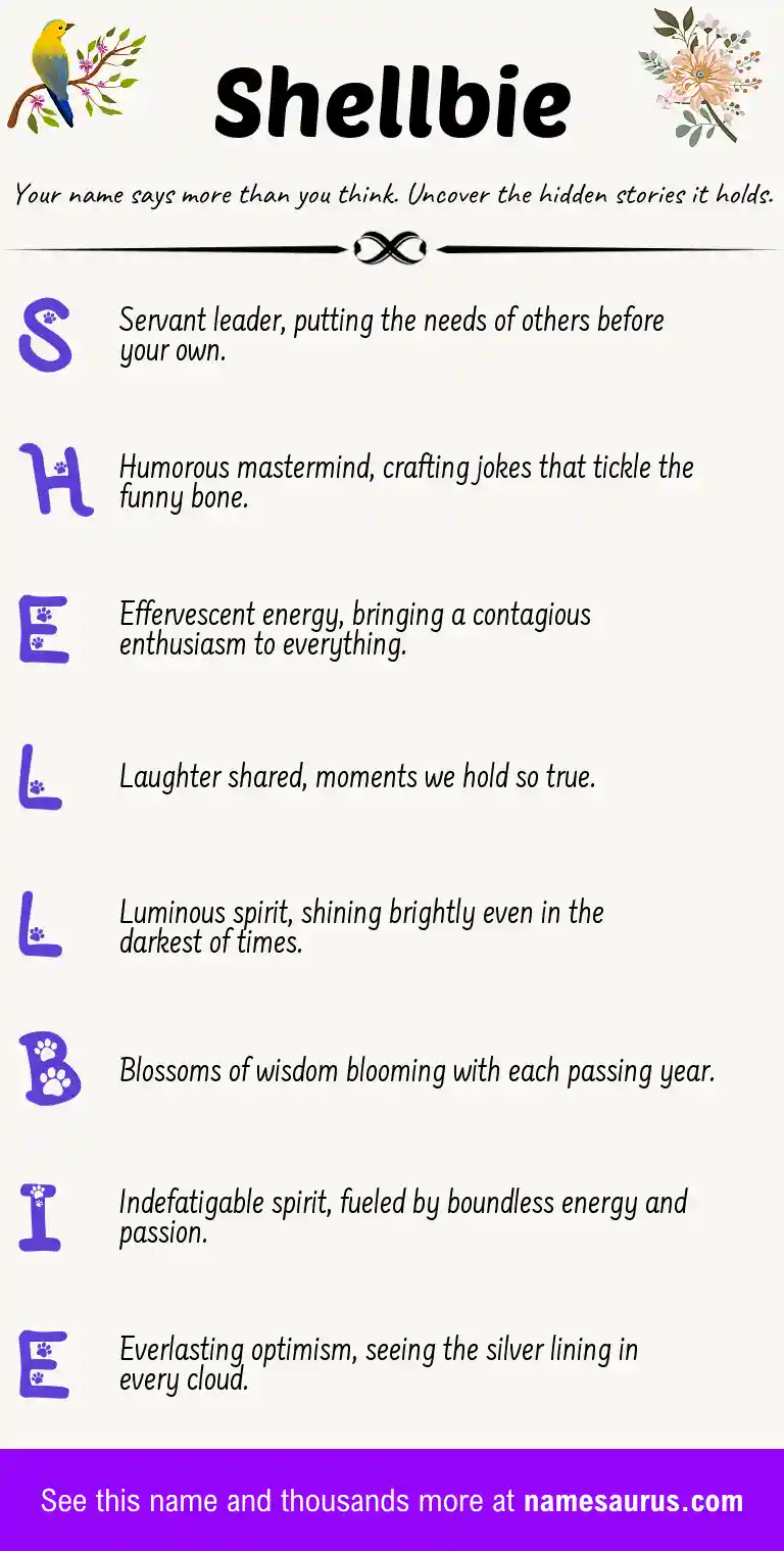 Acrostic poem about Shellbie.