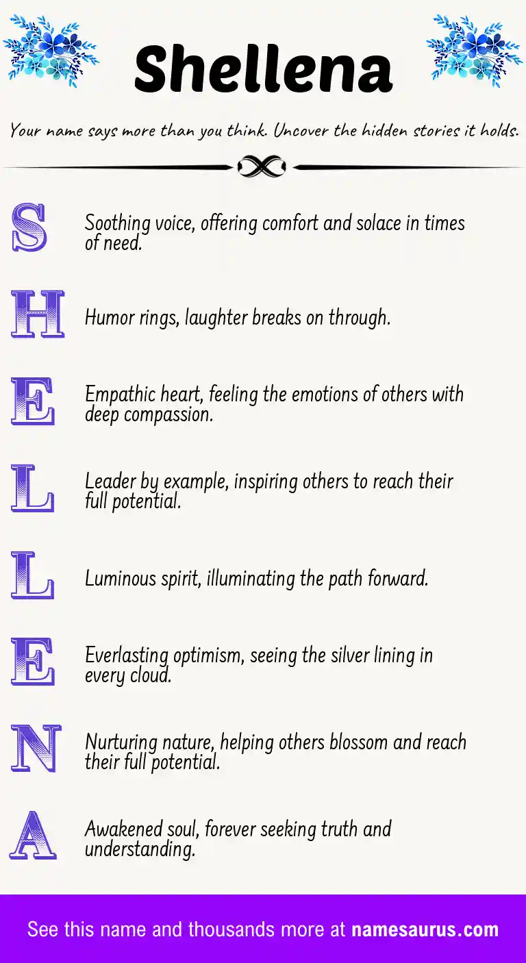 Acrostic poem about Shellena.