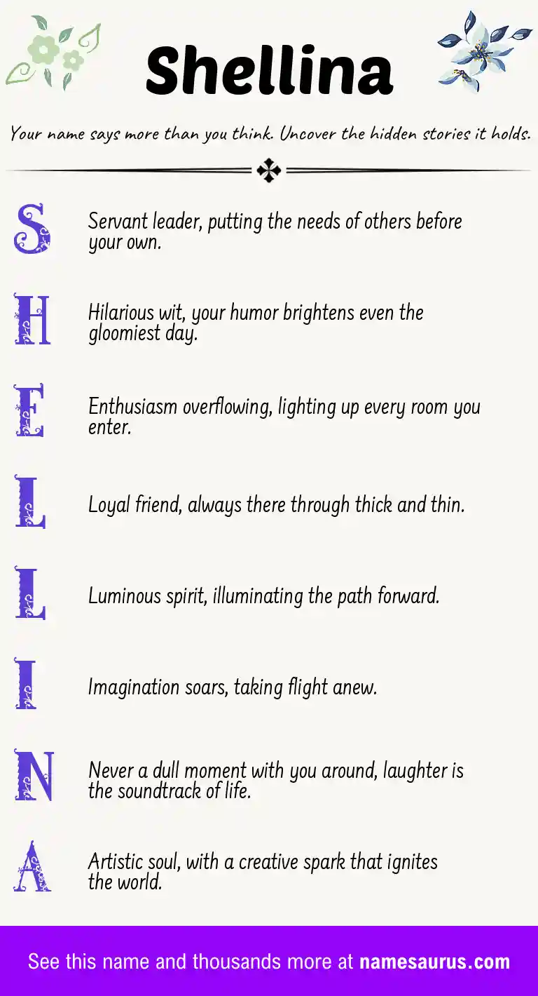 Acrostic poem about Shellina.