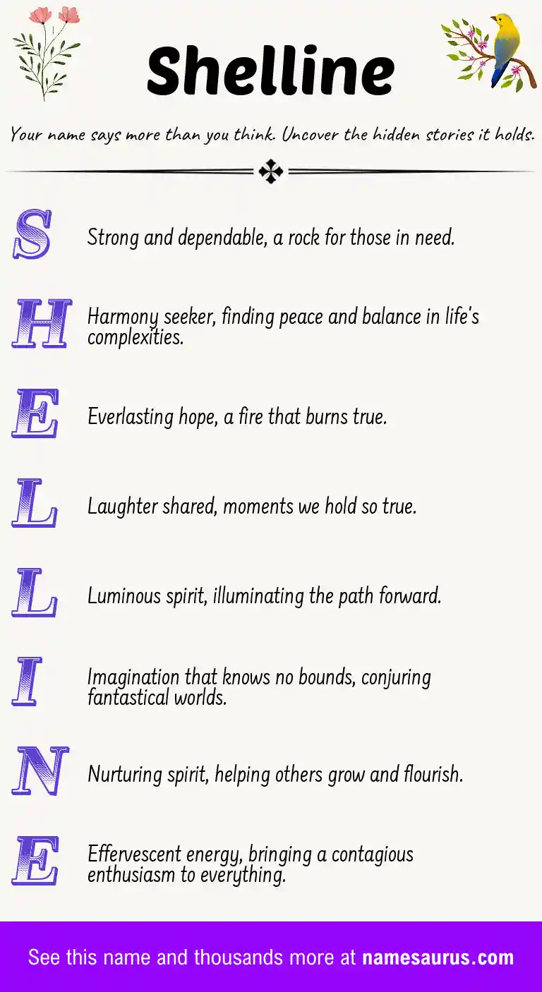 Acrostic poem about Shelline.