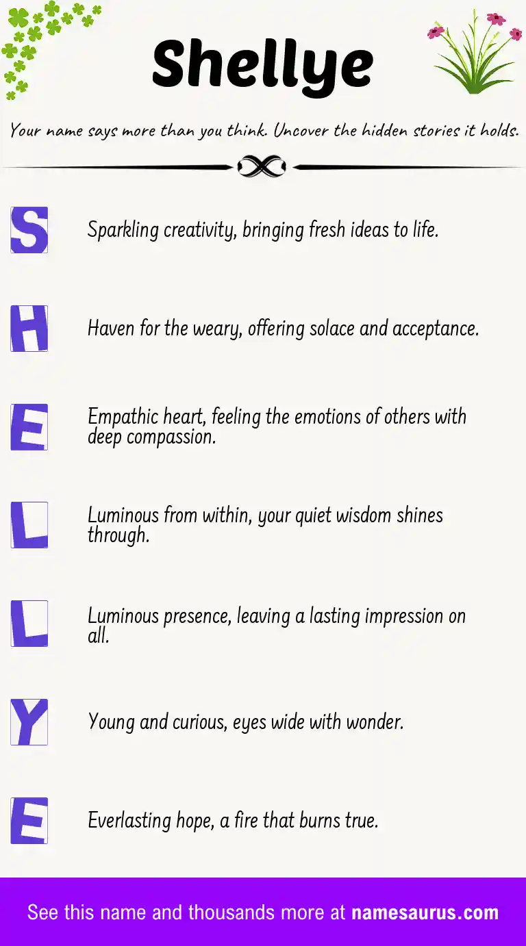 Acrostic poem about Shellye.