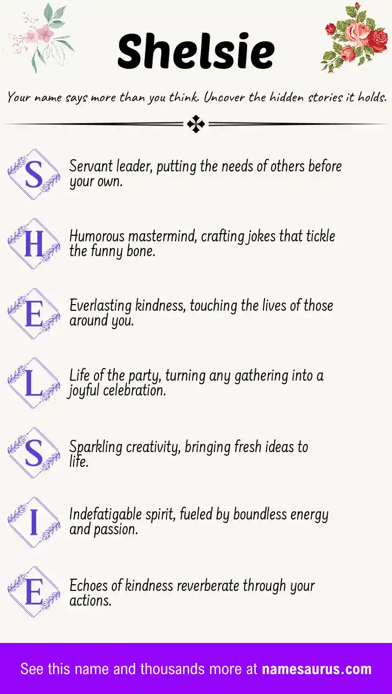 Acrostic poem about Shelsie.