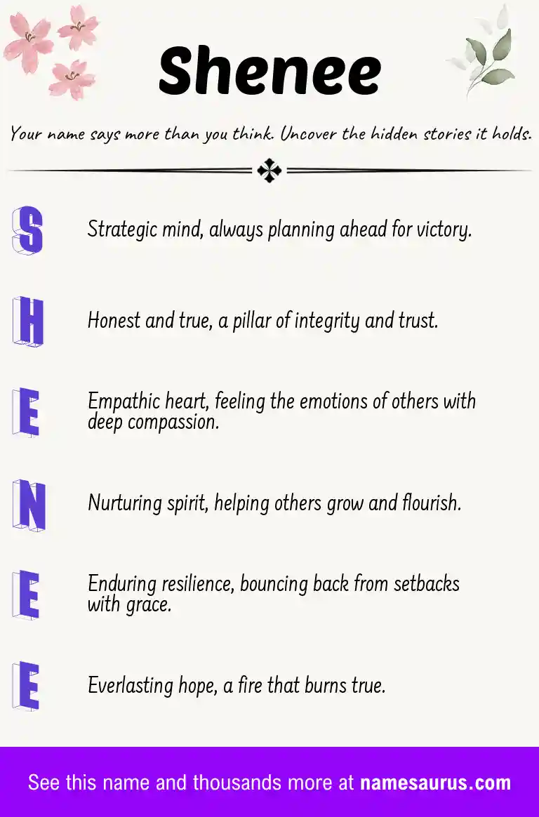 Acrostic poem about Shenee.