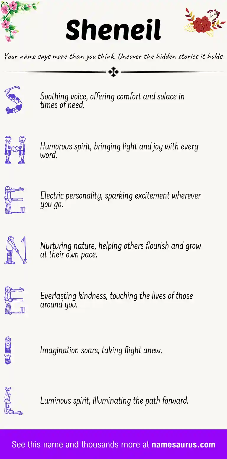 Acrostic poem about Sheneil.