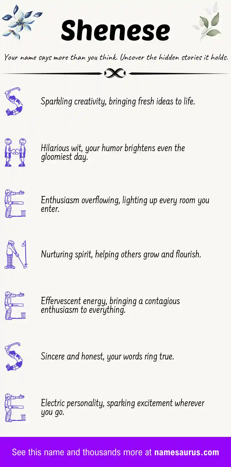 Acrostic poem about Shenese.