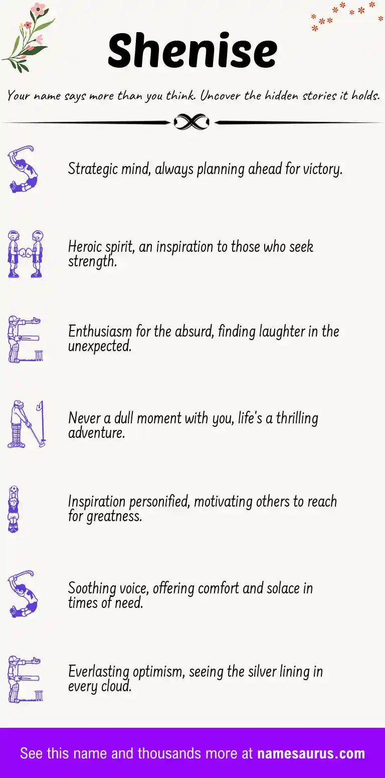 Acrostic poem about Shenise.