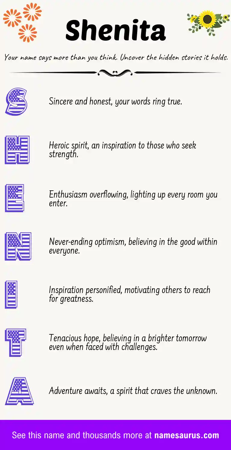 Acrostic poem about Shenita.