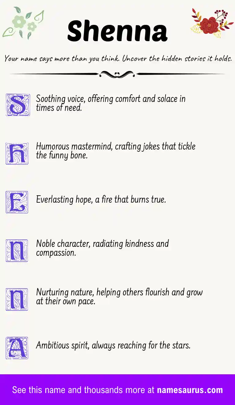 Acrostic poem about Shenna.