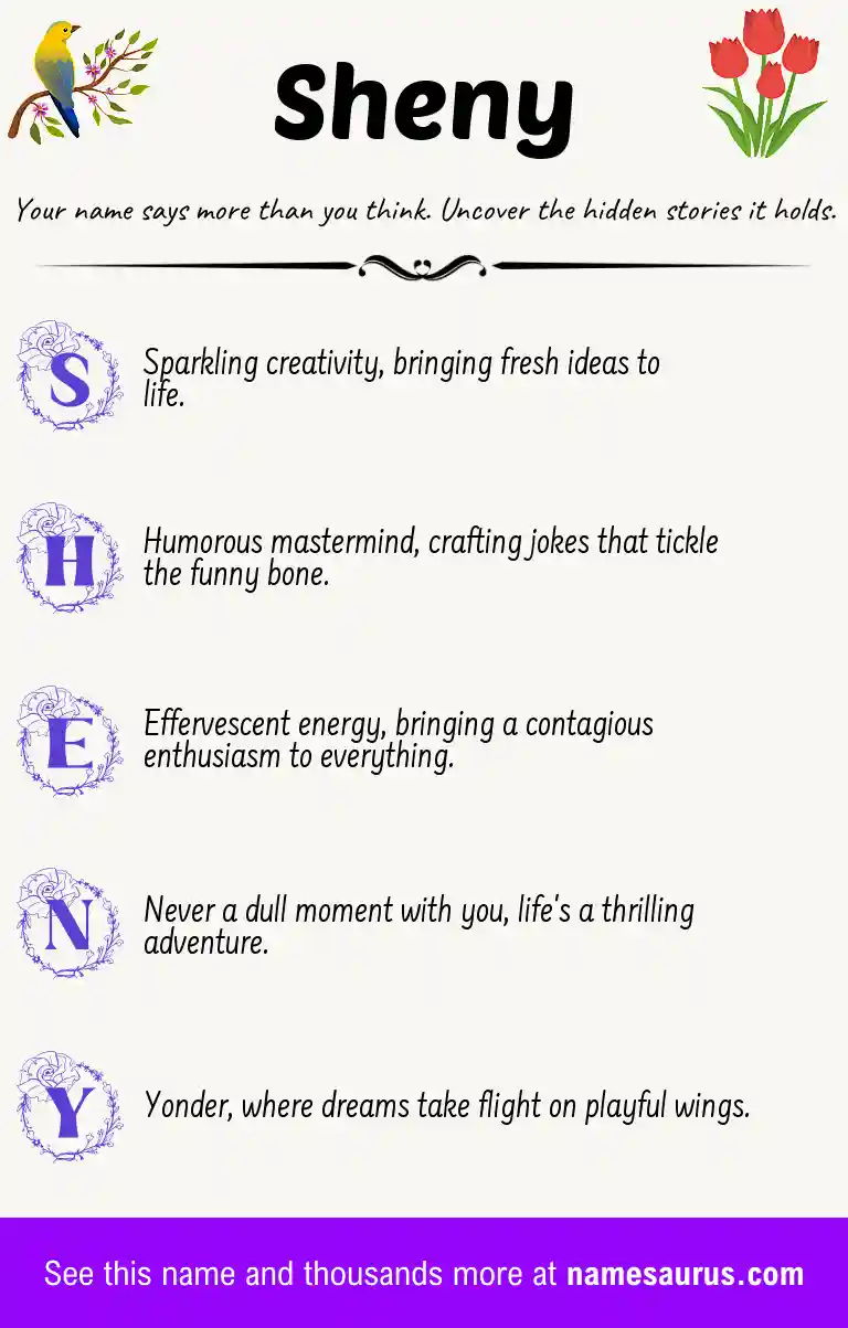Acrostic poem about Sheny.