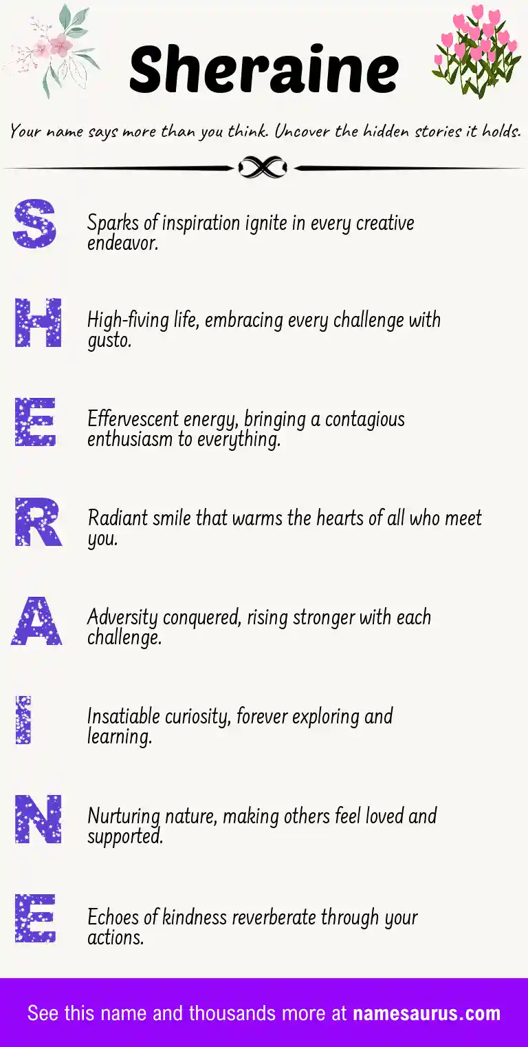 Acrostic poem about Sheraine.