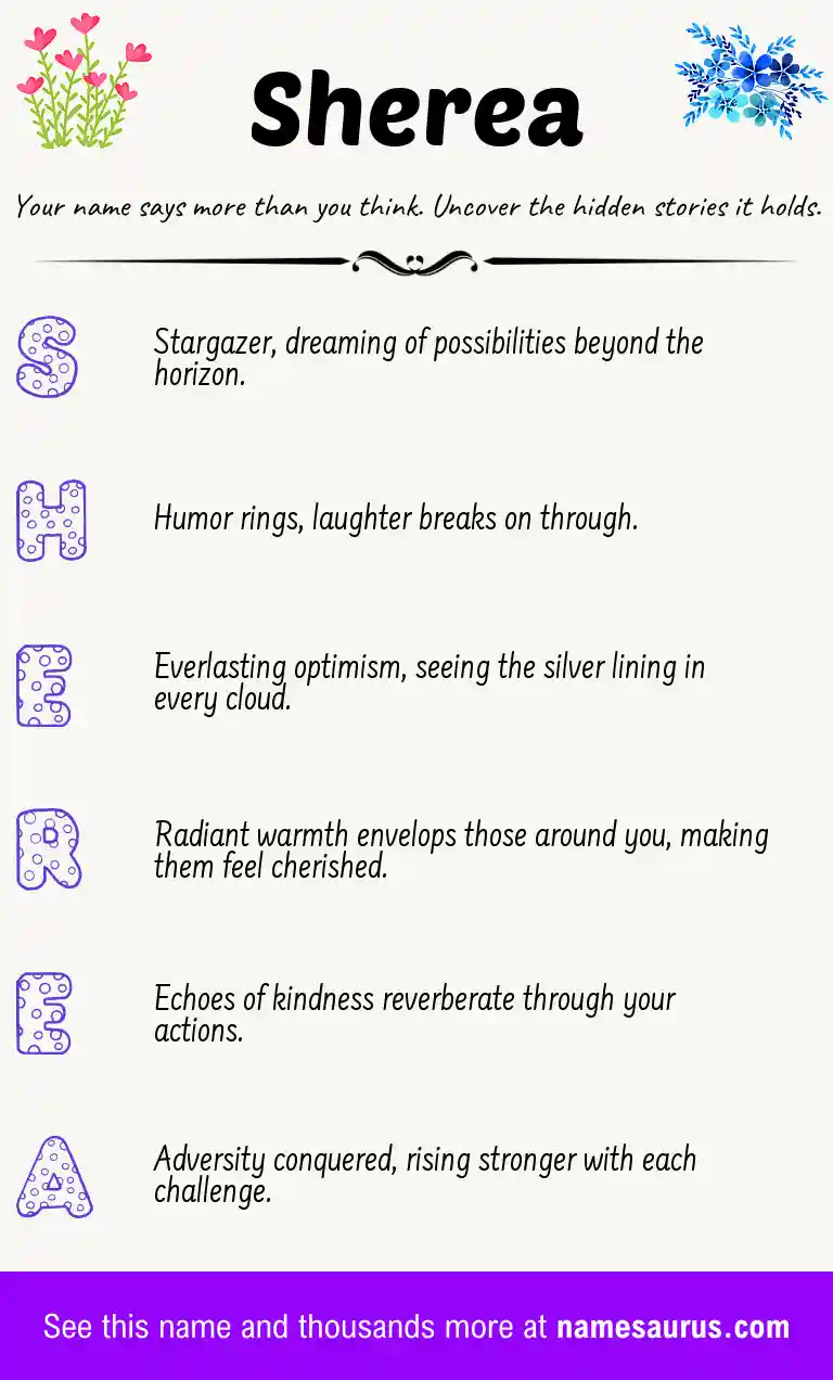 Acrostic poem about Sherea.