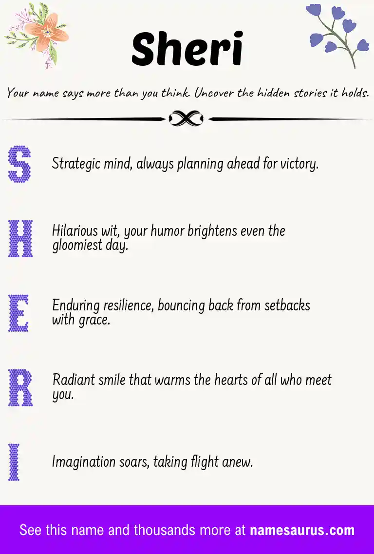 Acrostic poem about Sheri.