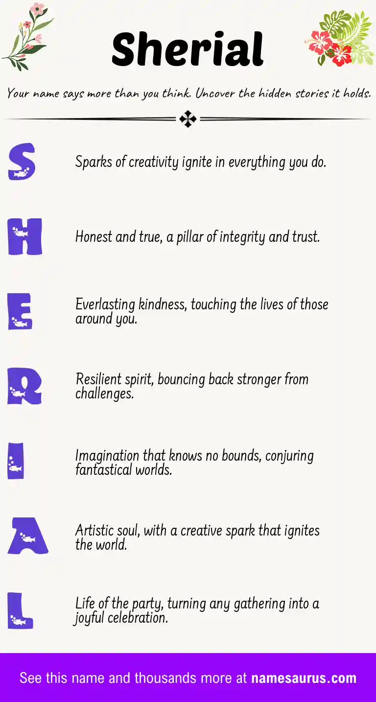 Acrostic poem about Sherial.