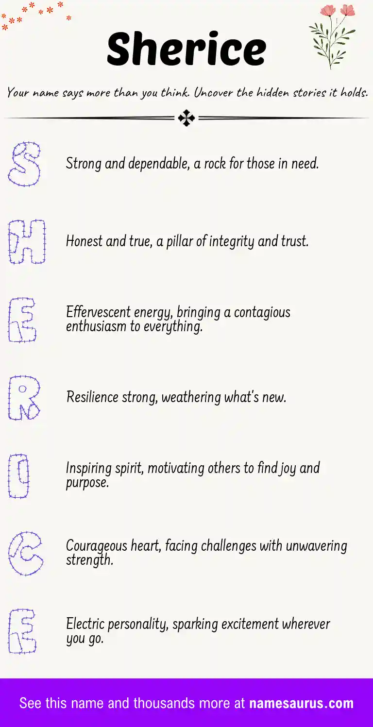 Acrostic poem about Sherice.
