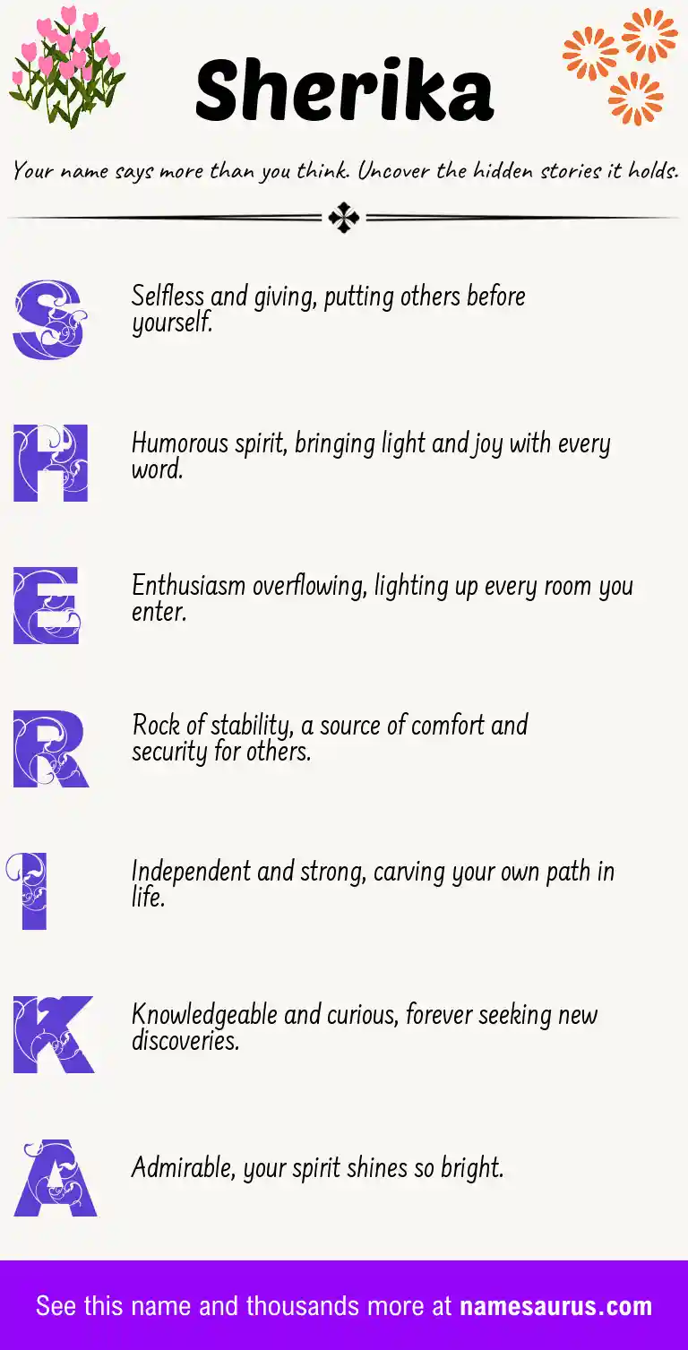 Acrostic poem about Sherika.