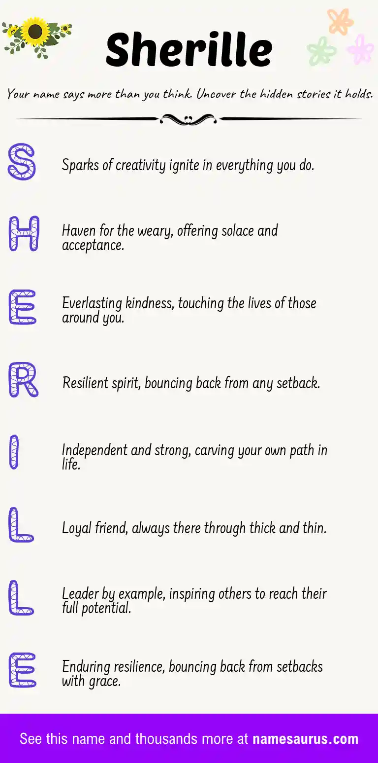 Acrostic poem about Sherille.