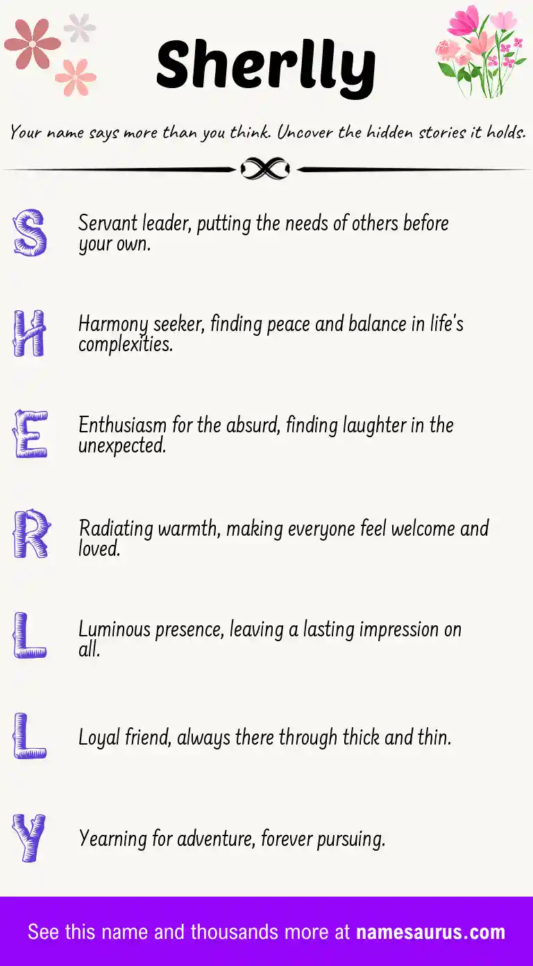 Acrostic poem about Sherlly.