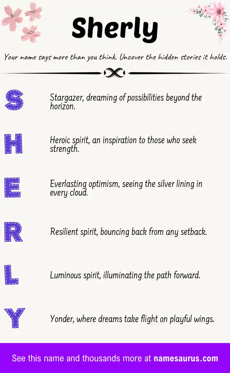 Acrostic poem about Sherly.