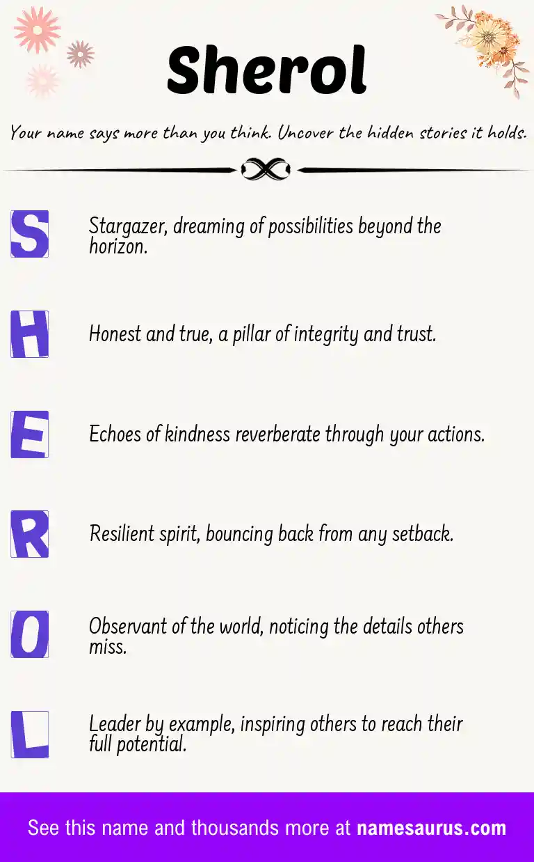 Acrostic poem about Sherol.