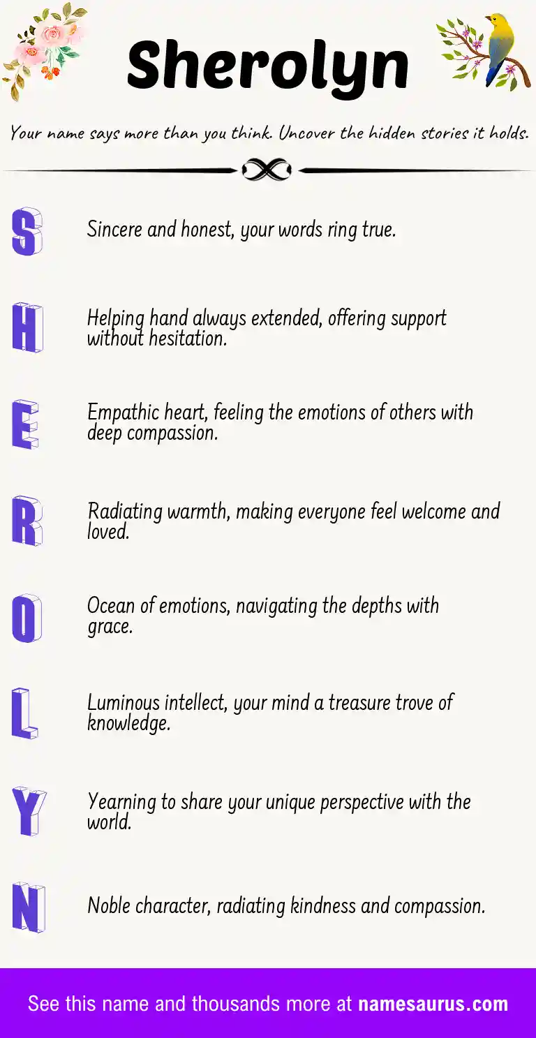 Acrostic poem about Sherolyn.