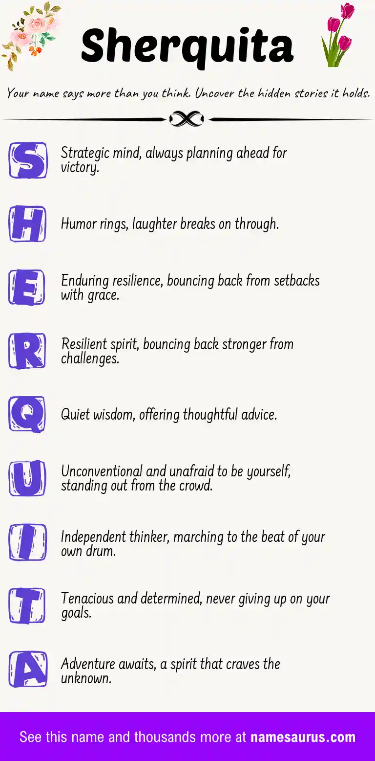 Acrostic poem about Sherquita.
