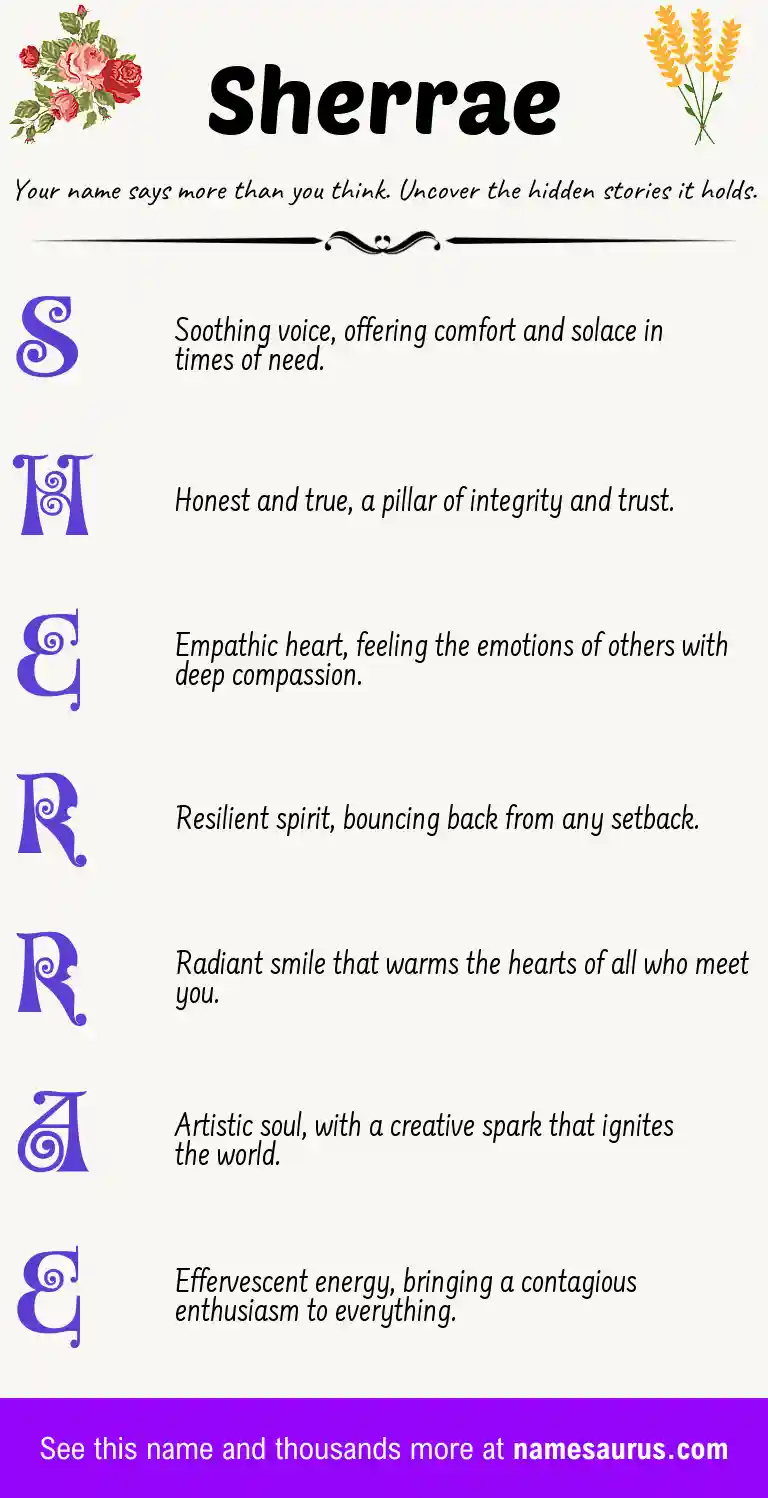 Acrostic poem about Sherrae.