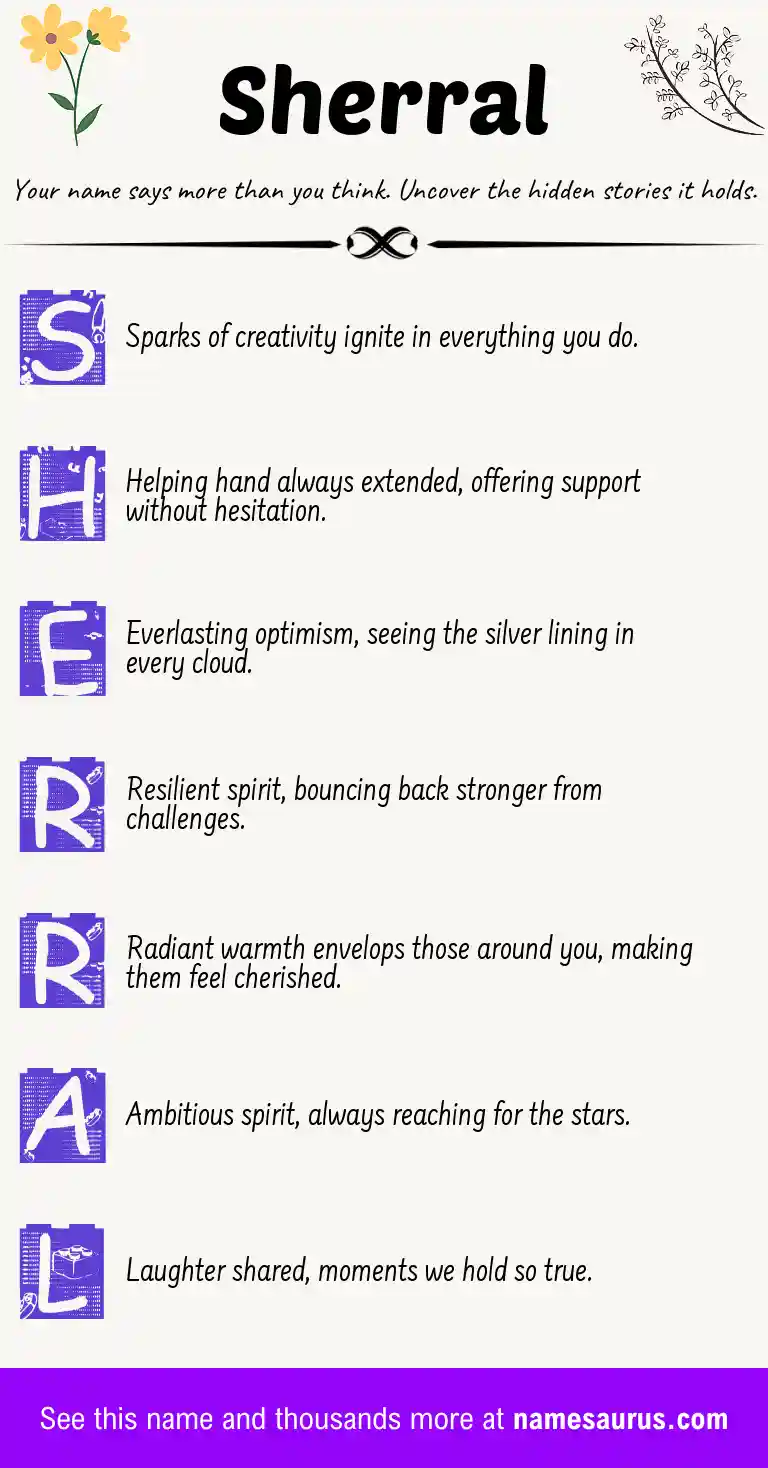 Acrostic poem about Sherral.