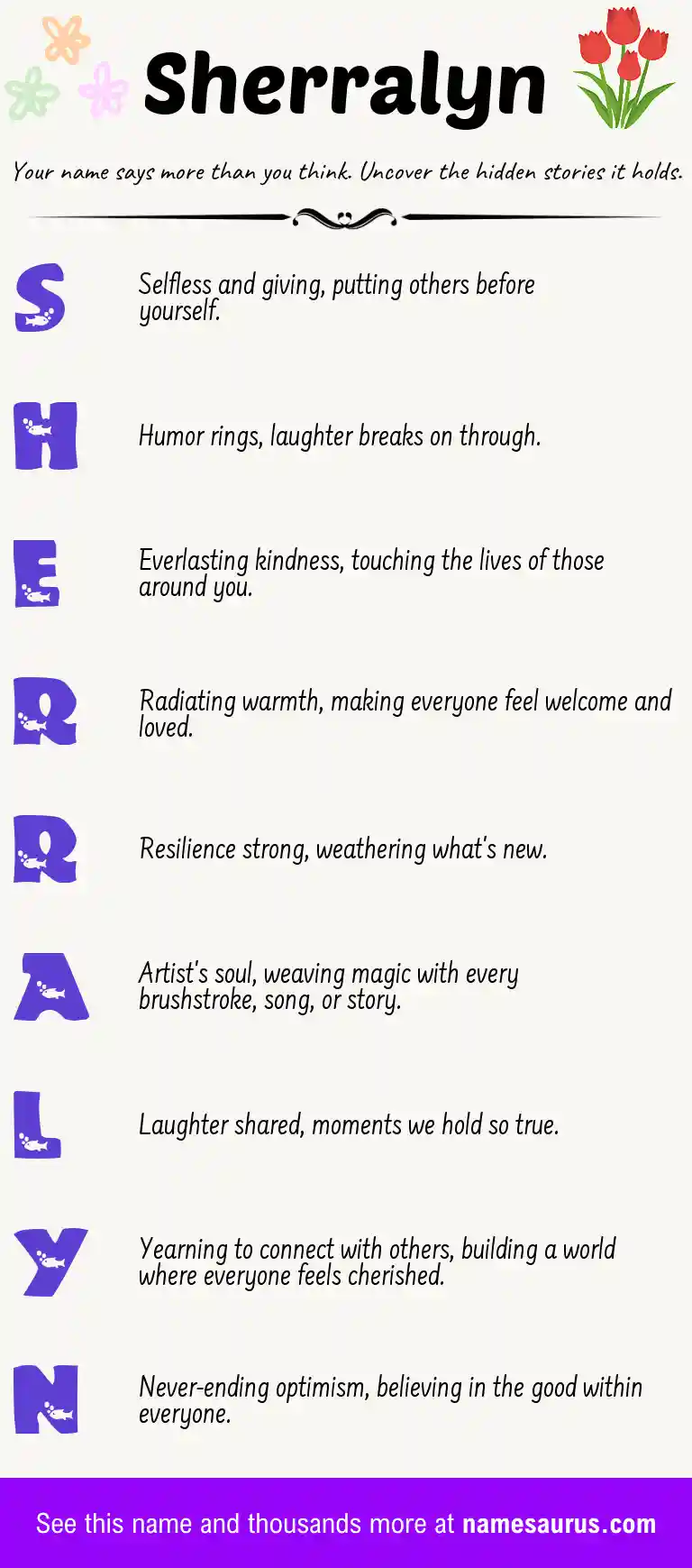 Acrostic poem about Sherralyn.