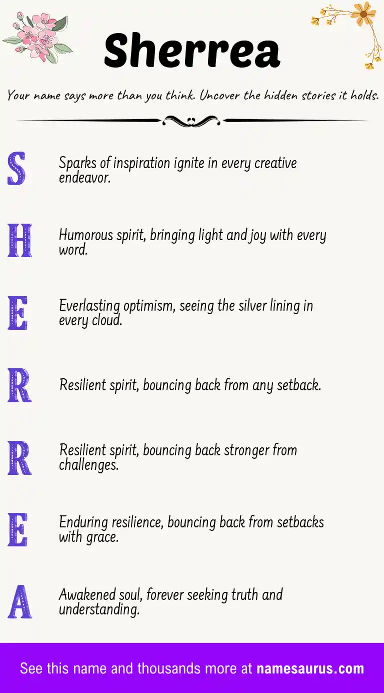 Acrostic poem about Sherrea.