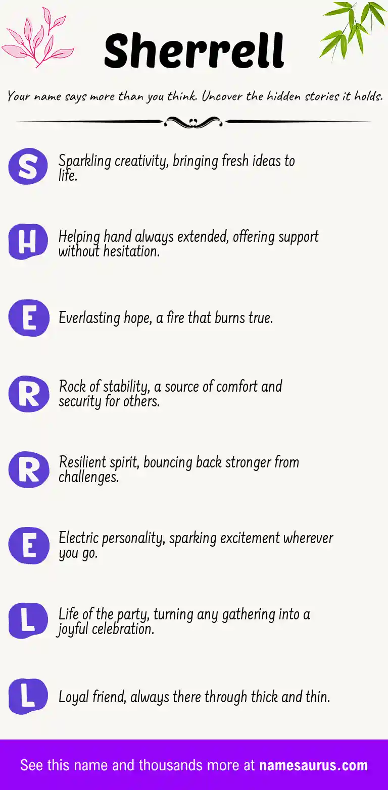 Acrostic poem about Sherrell.