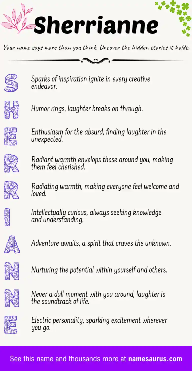 Acrostic poem about Sherrianne.