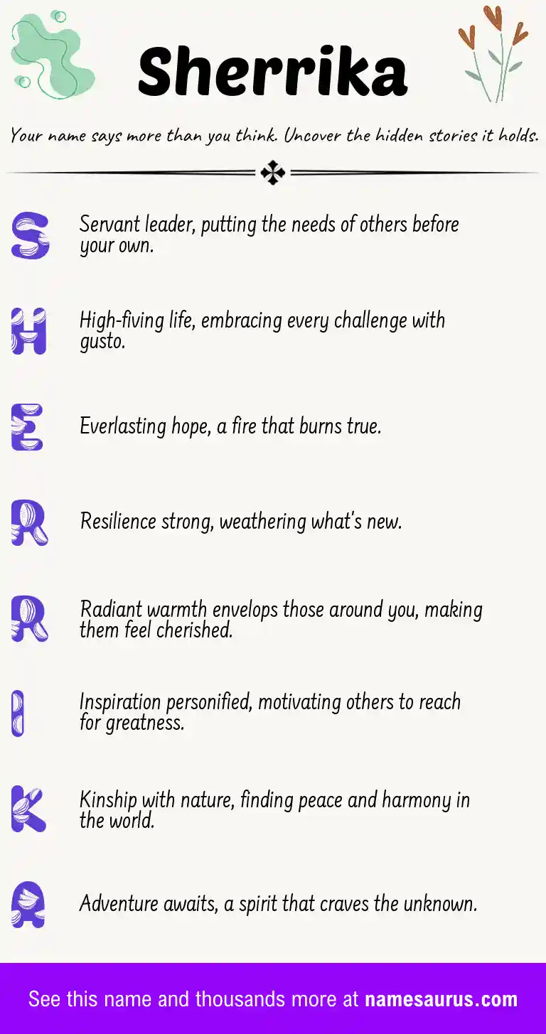 Acrostic poem about Sherrika.