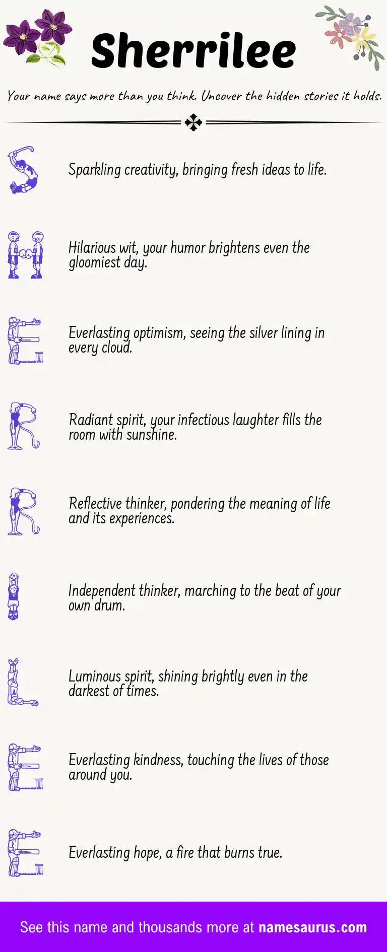 Acrostic poem about Sherrilee.