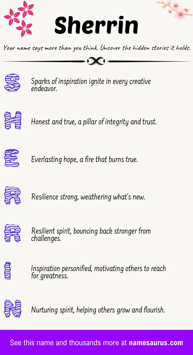 Acrostic poem about Sherrin.