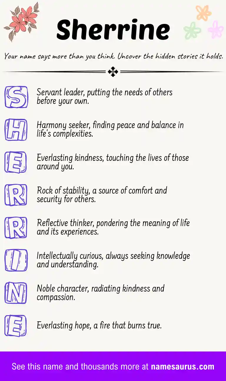Acrostic poem about Sherrine.