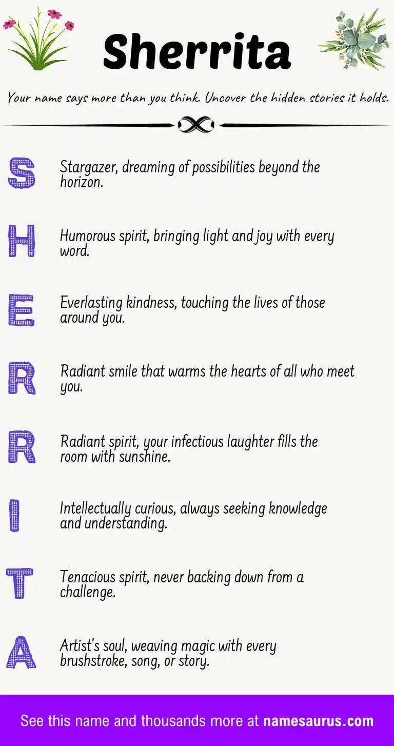 Acrostic poem about Sherrita.
