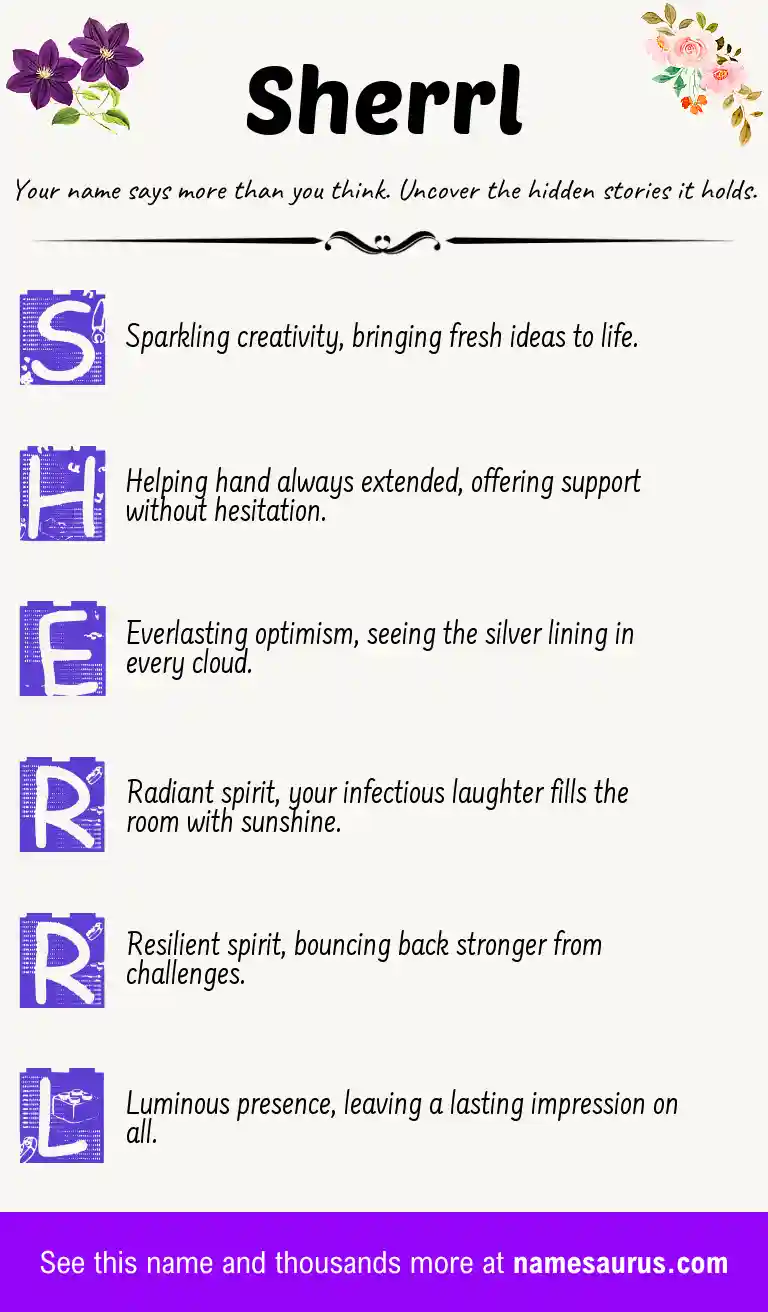 Acrostic poem about Sherrl.