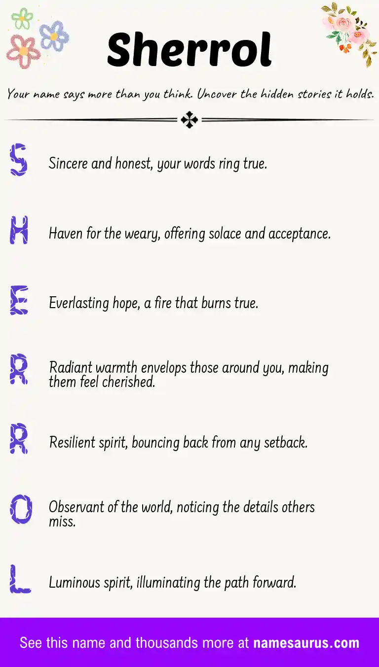 Acrostic poem about Sherrol.