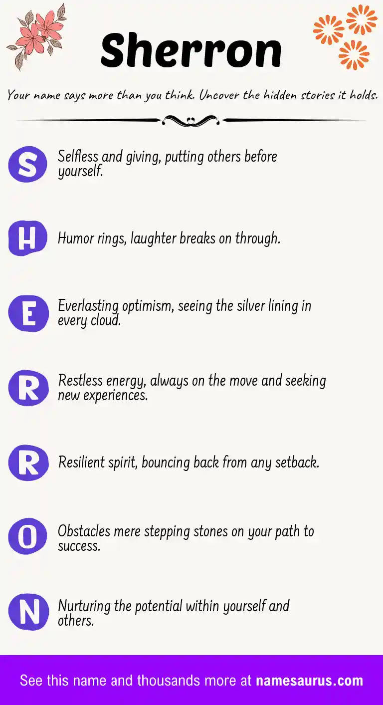 Acrostic poem about Sherron.