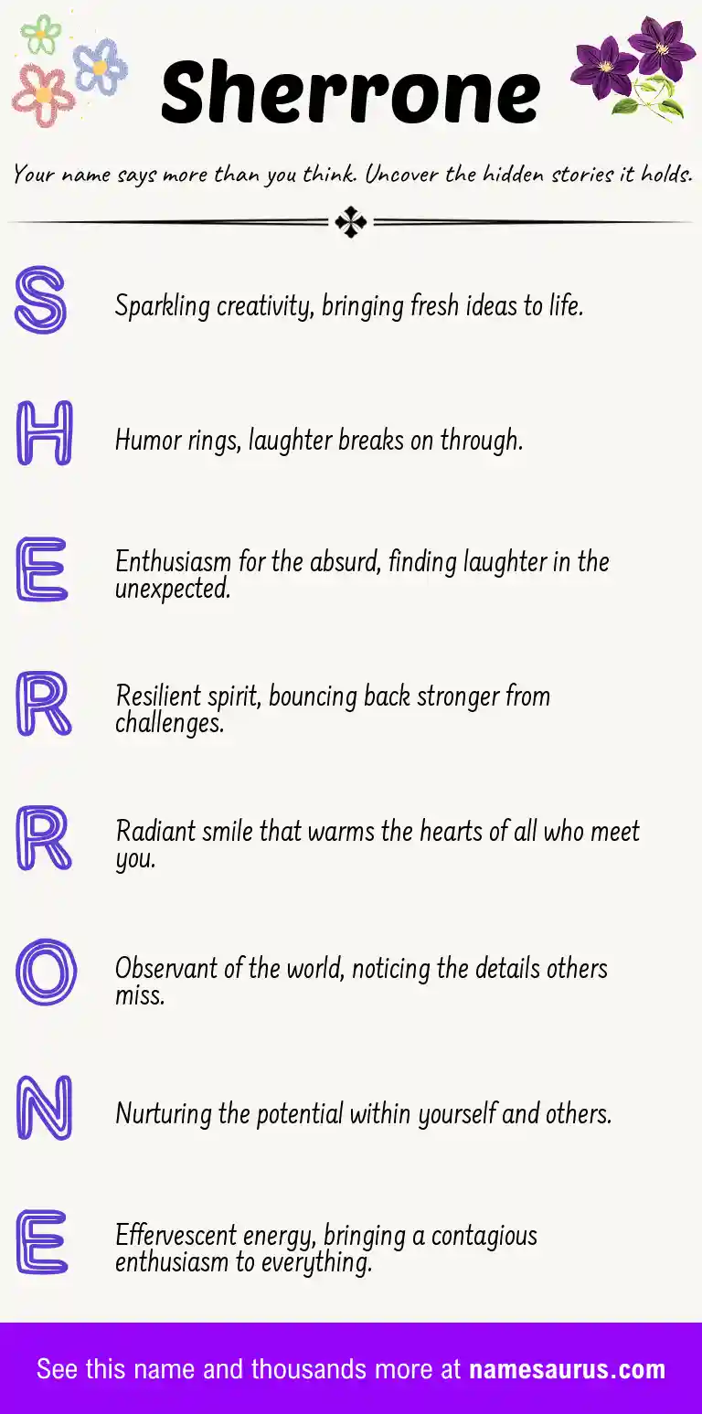 Acrostic poem about Sherrone.