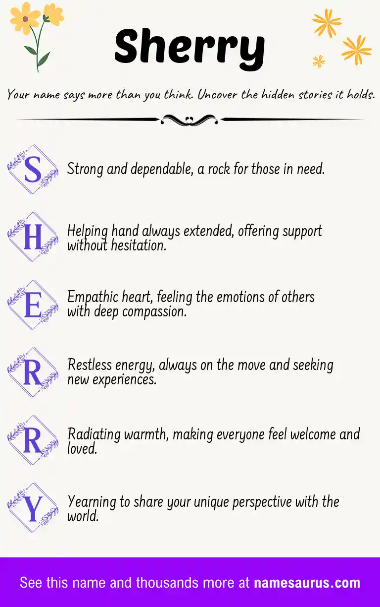 Acrostic poem about Sherry.