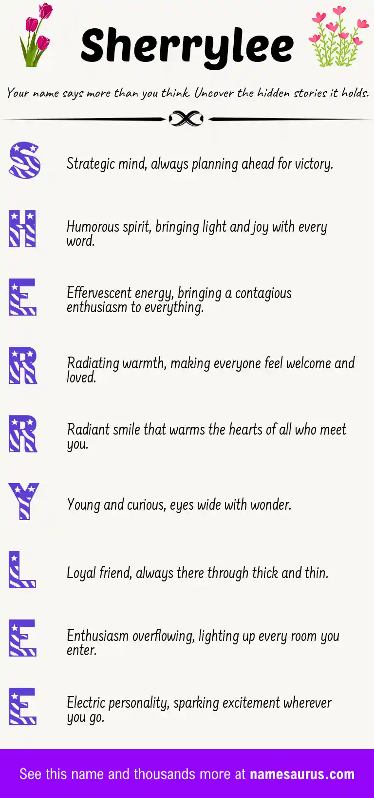 Acrostic poem about Sherrylee.