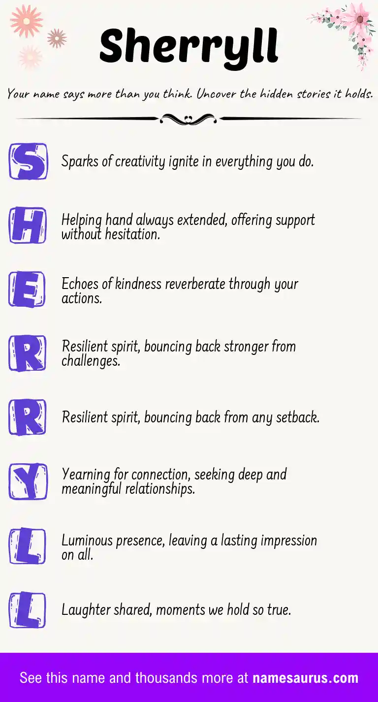 Acrostic poem about Sherryll.
